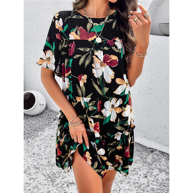Floral Printed Fit & Flare Dress
