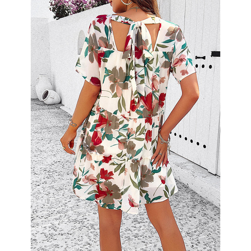 Floral Print A-Line Dress