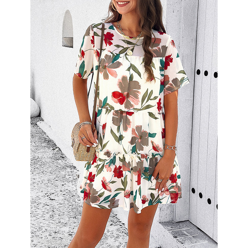 Floral Print A-Line Dress