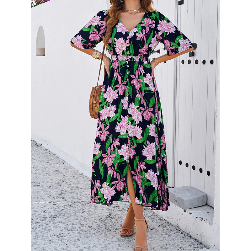 Floral Print Maxi Dress