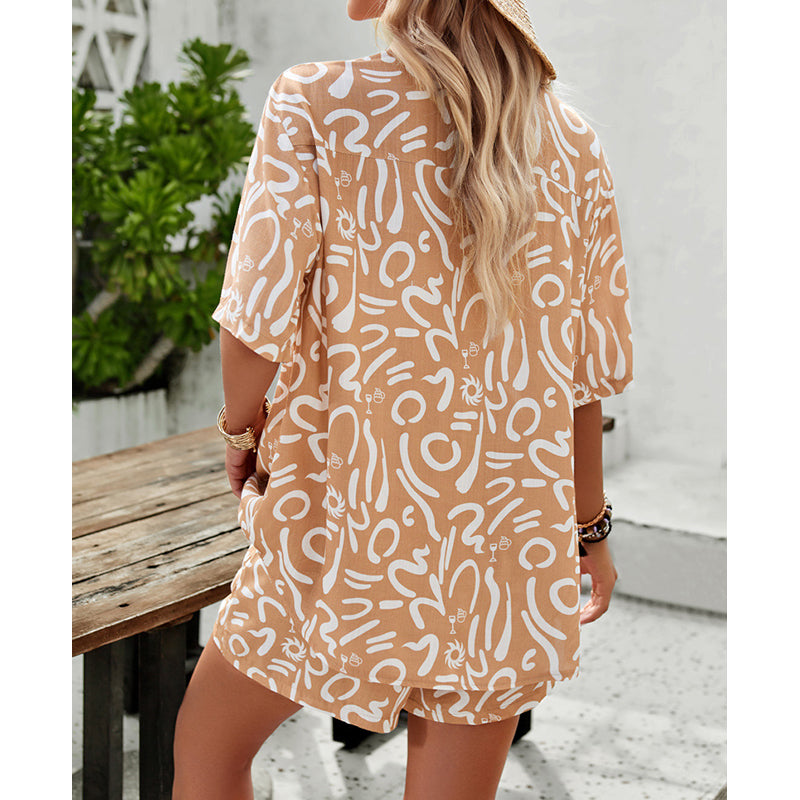 Printed Top and Shorts