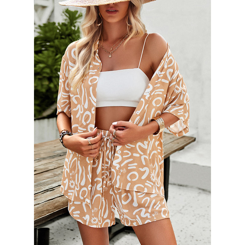 Printed Top and Shorts
