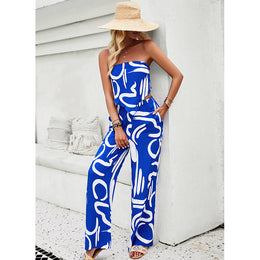 Printed Off Shoulder Neck Top & Flared Palazzos Co-Ords Set
