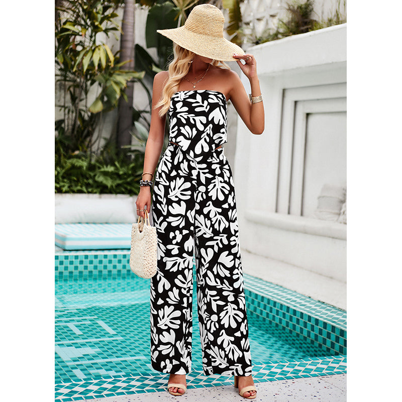 Printed Off Shoulder Neck Top & Flared Palazzos Co-Ords