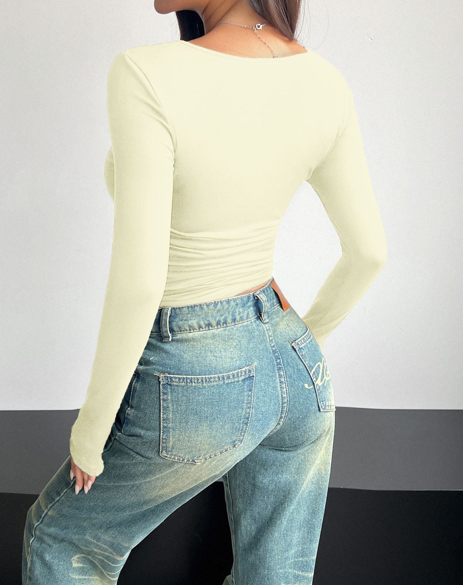 Square Neck Casual Top