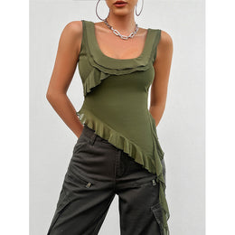 Scoop Neck Sleeveless Tank Top