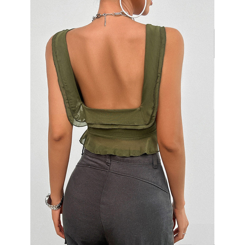 Scoop Neck Sleeveless Tank Top