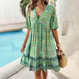 Floral Print A-Line Dress