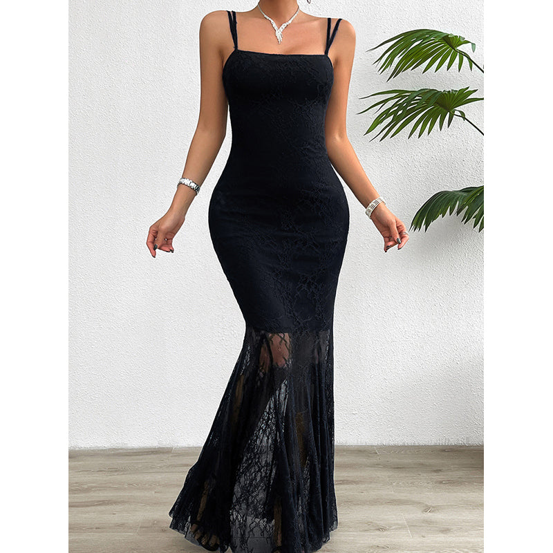 Shoulder Staps Bodycon Maxi Dress