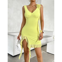 V-Neck Sheath Dress
