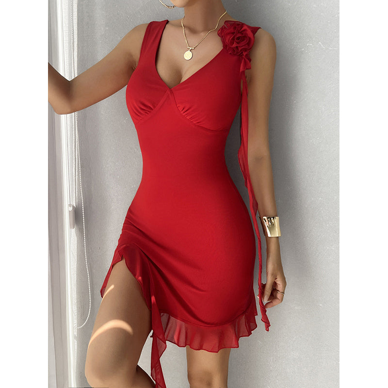 V-Neck Sheath Dress