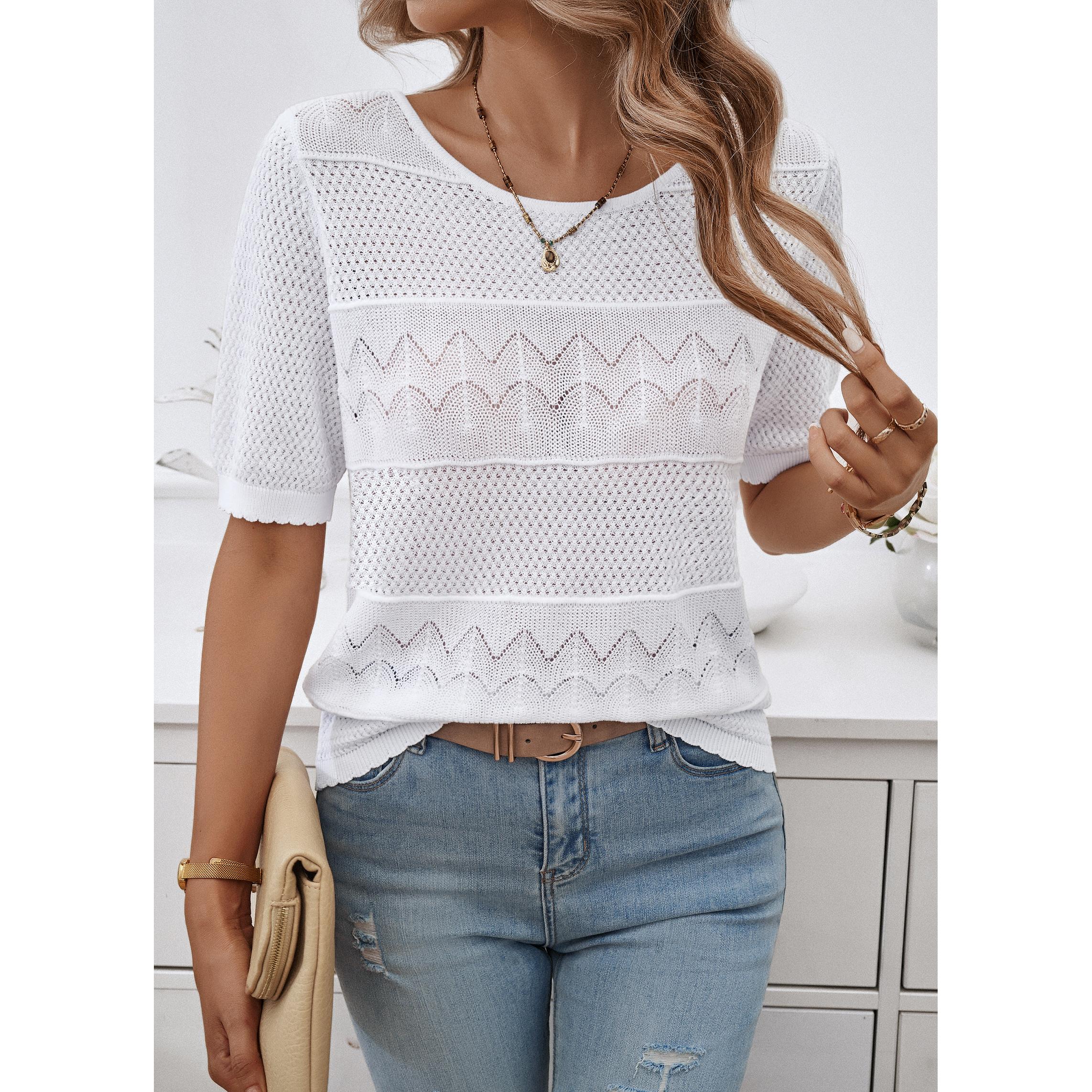 Casual Round Neck Regular Top