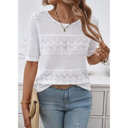 Casual Round Neck Regular Top