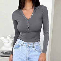 Women V-Neck Regular Top