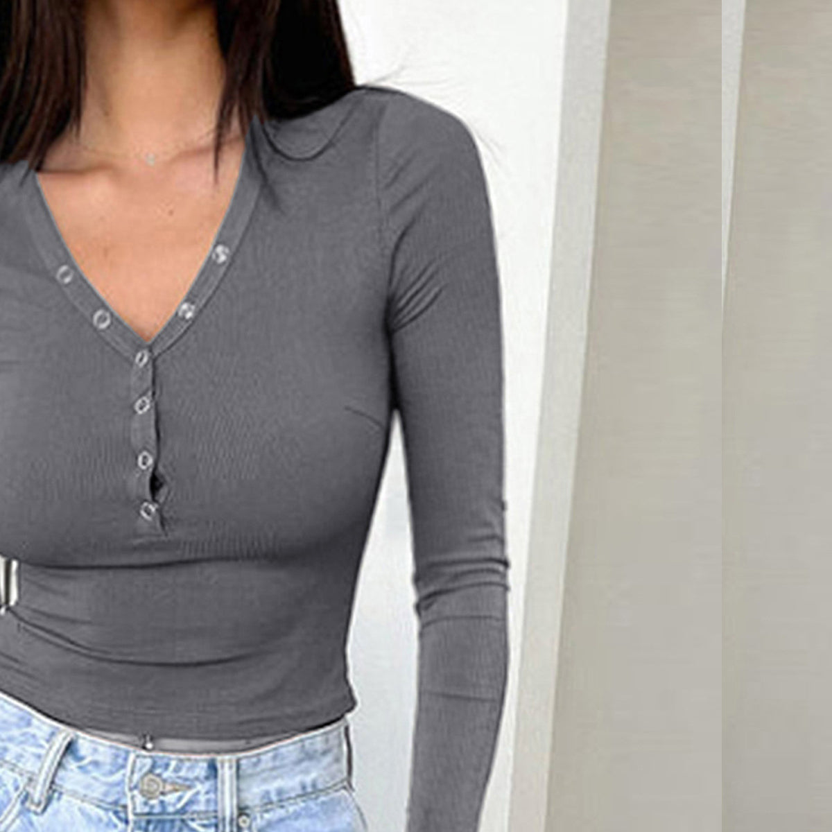 Women V-Neck Regular Top