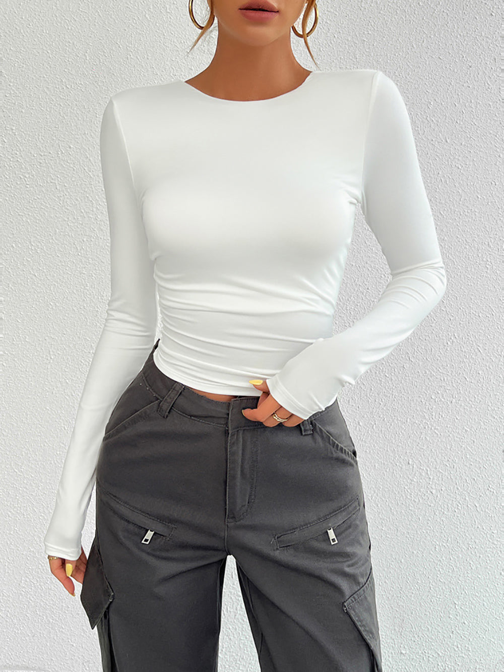 Women Solid Crop Top