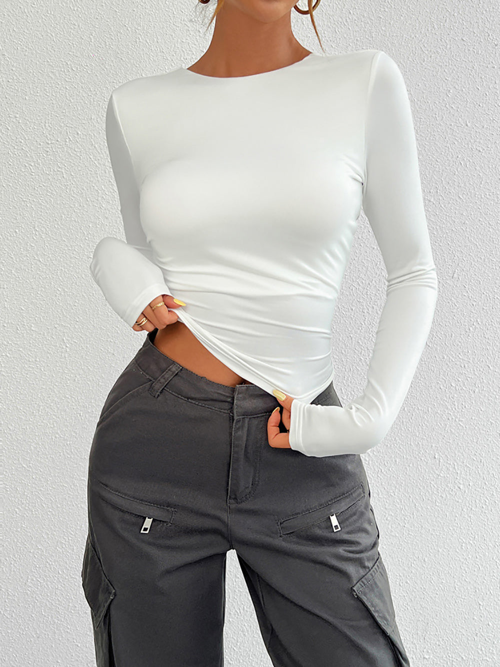 Women Solid Crop Top