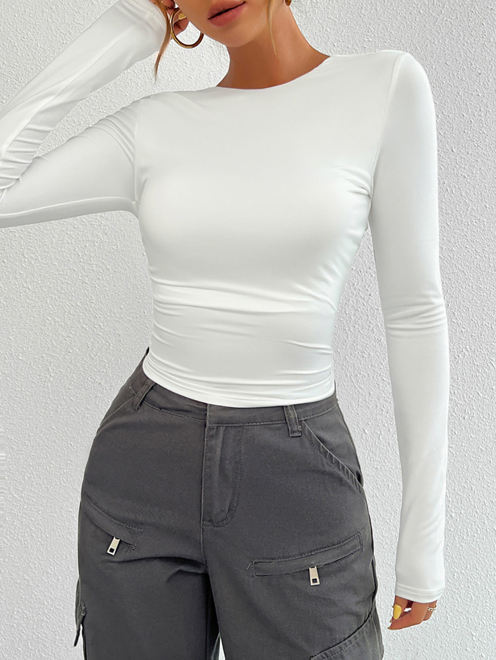 Women Solid Crop Top