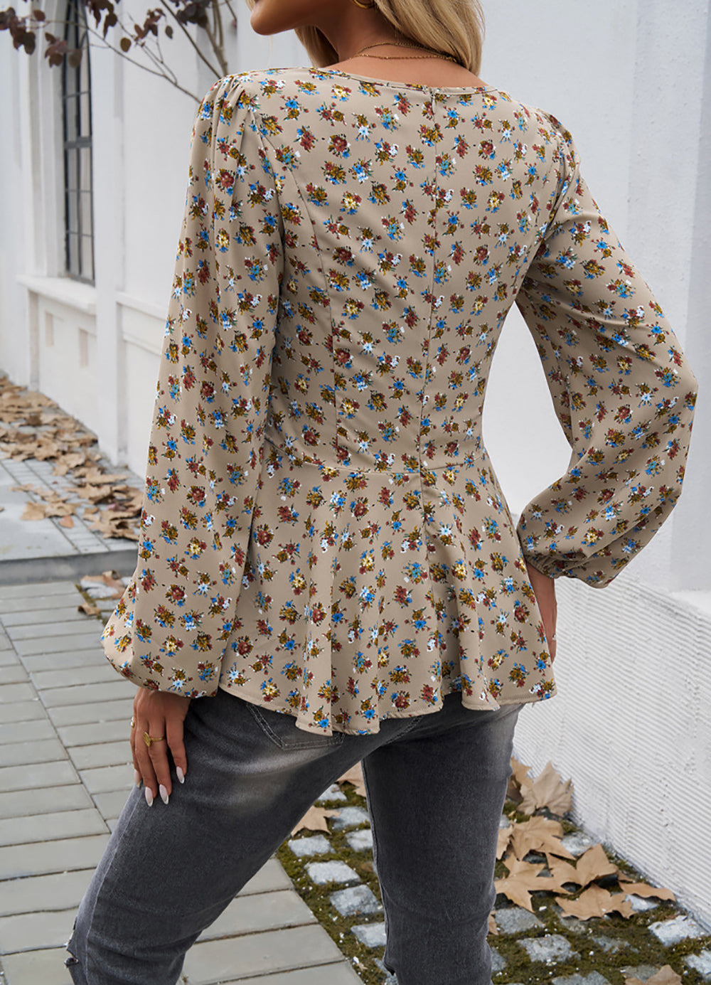 Women Floral Printed Square Neck Top