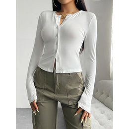 Women Round Neck Crop Top