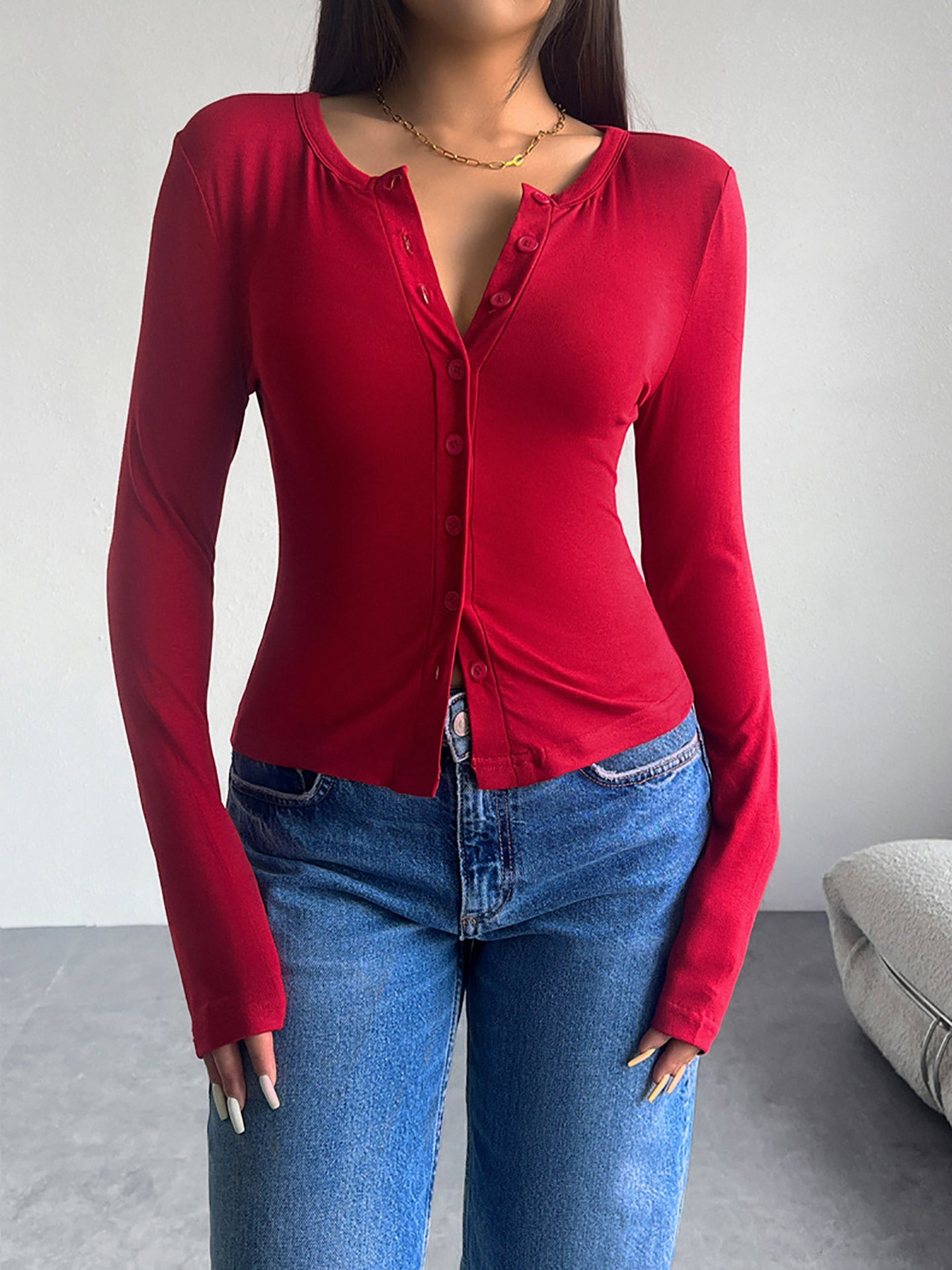 Women Round Neck Crop Top