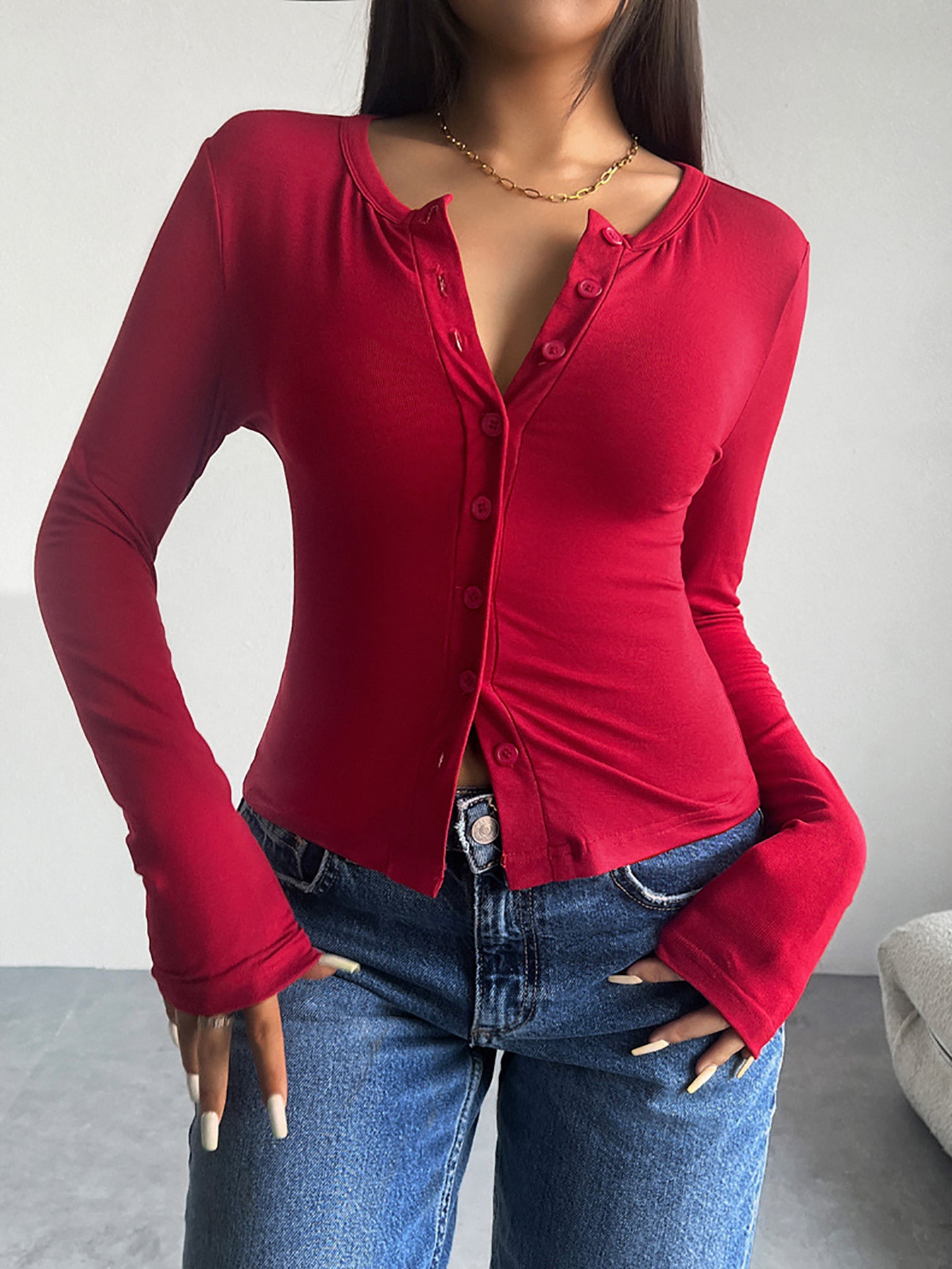 Women Round Neck Crop Top