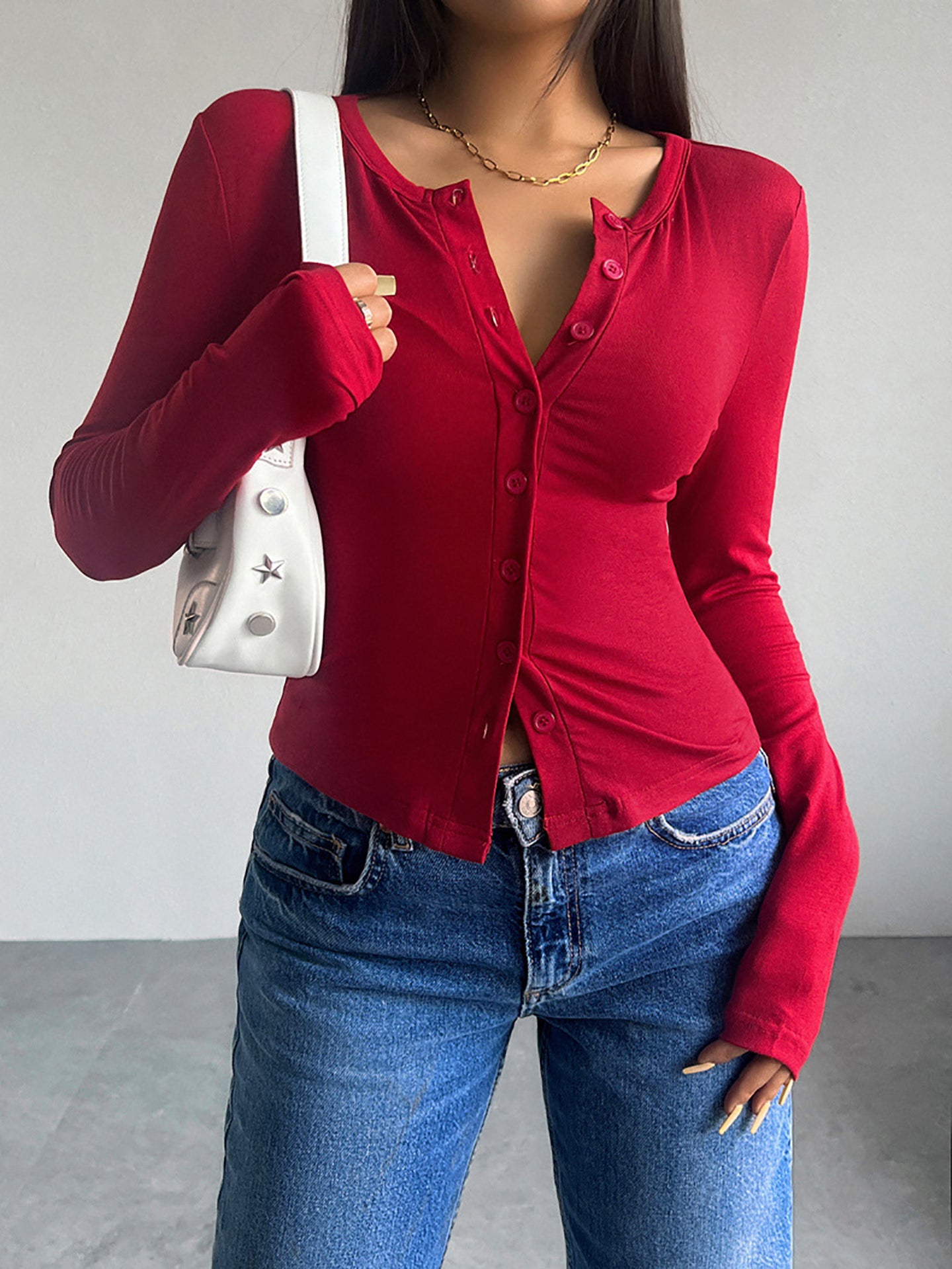 Women Round Neck Crop Top