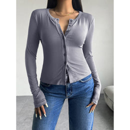 Women Round Neck Crop Top