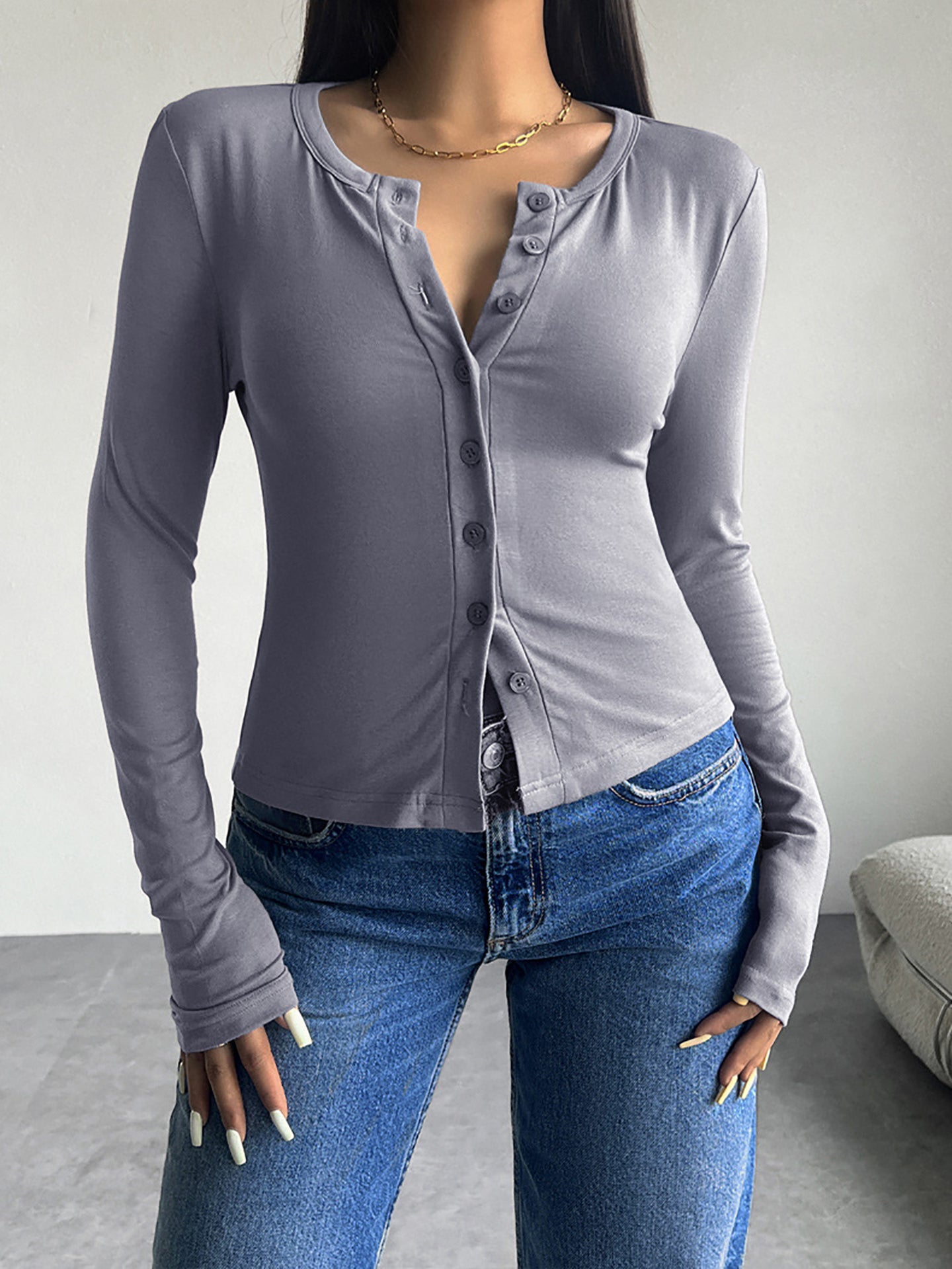 Women Round Neck Crop Top