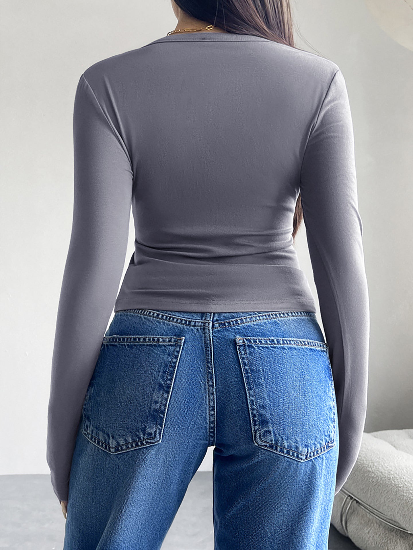 Women Round Neck Crop Top