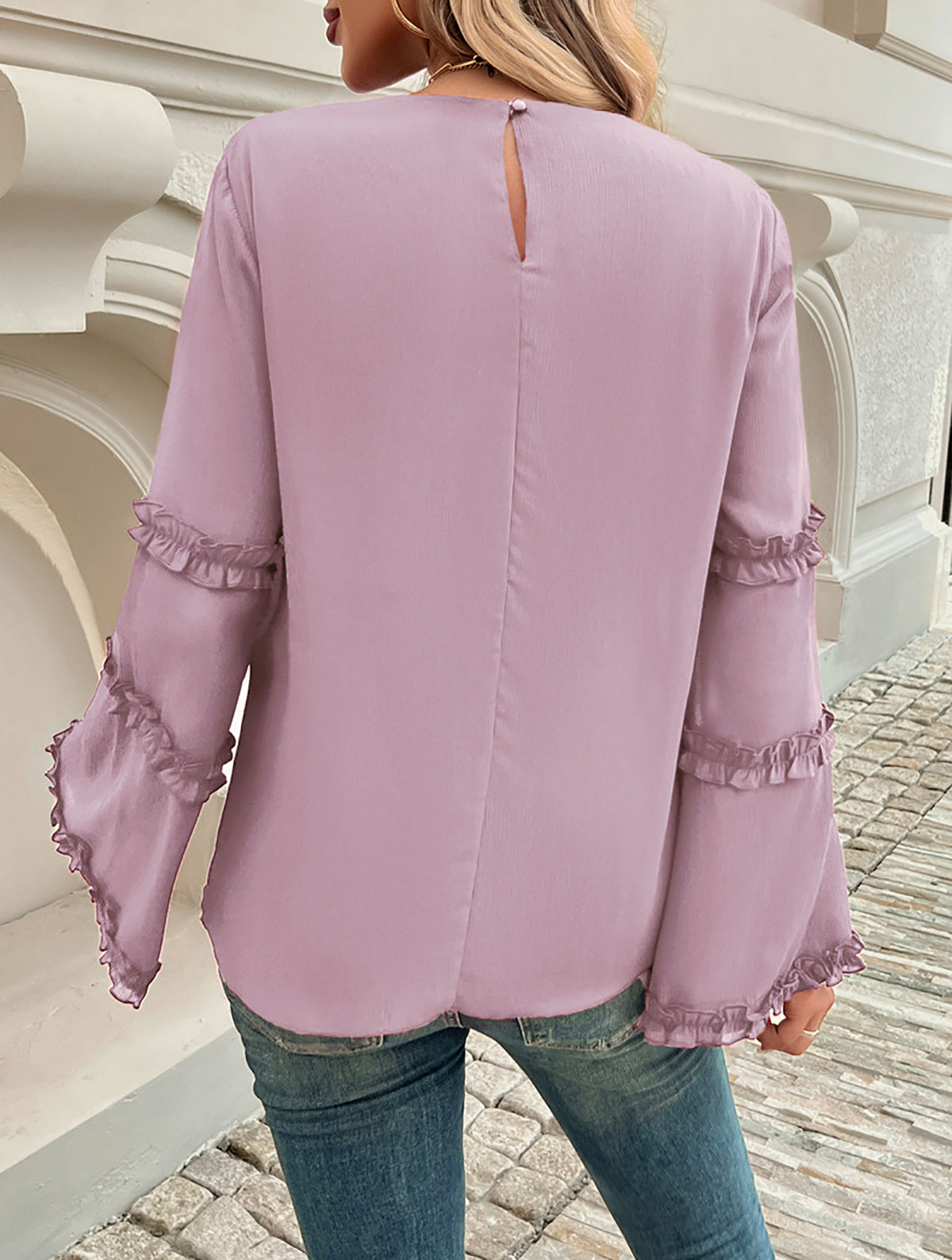 Women Solid Round Neck Top
