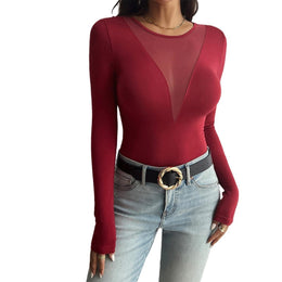 Women Solid Round Neck Top