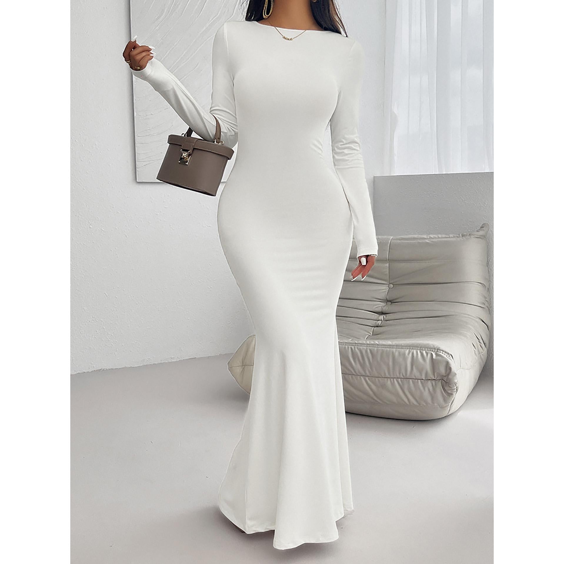 Bodycon Solid Maxi Dress