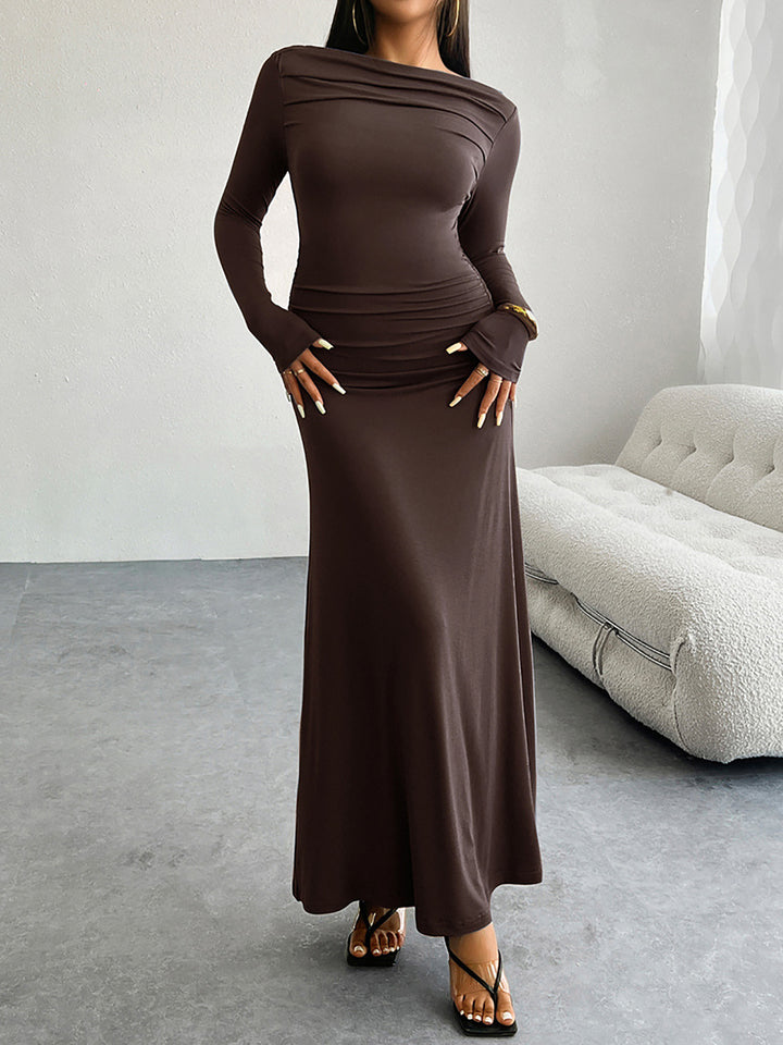 Women Solid Bodycon Maxi Dress