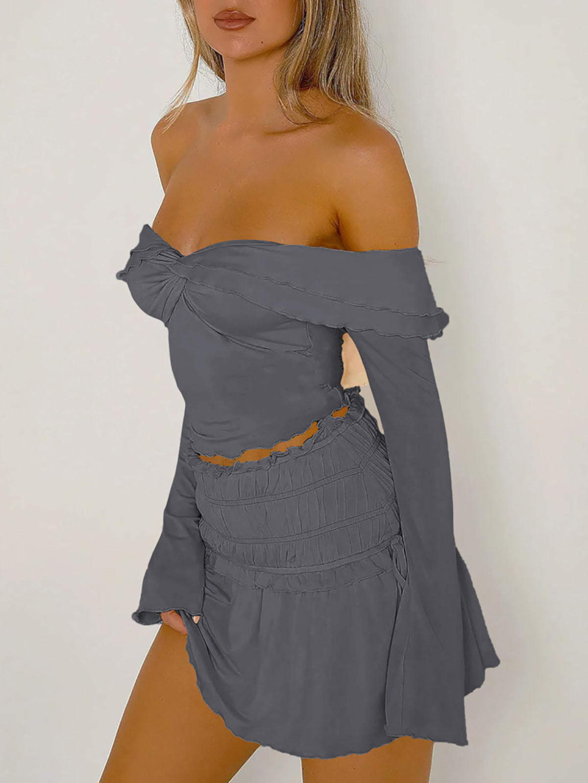 Women Solid Off-Shoulder Top