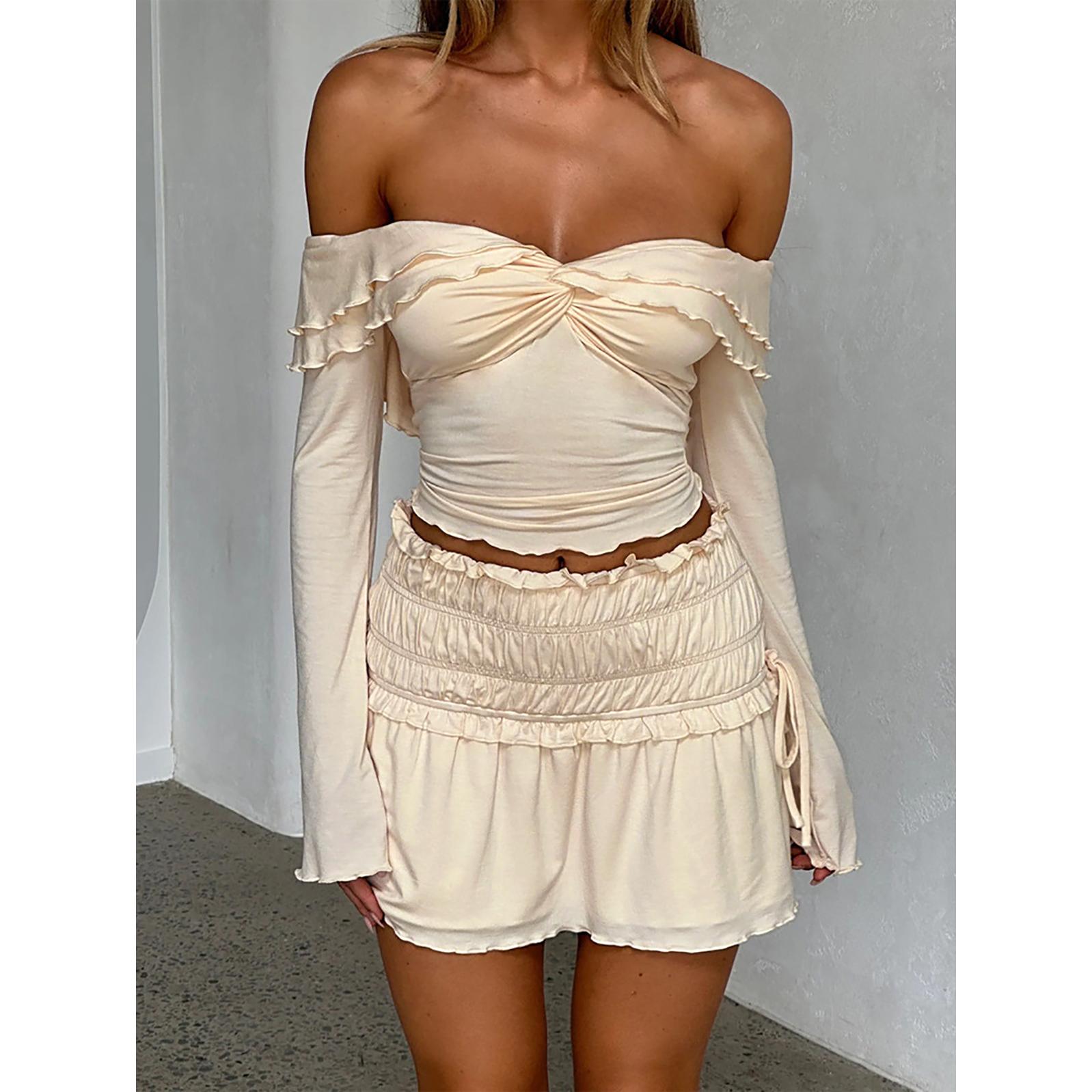 Women Solid Off-Shoulder Top