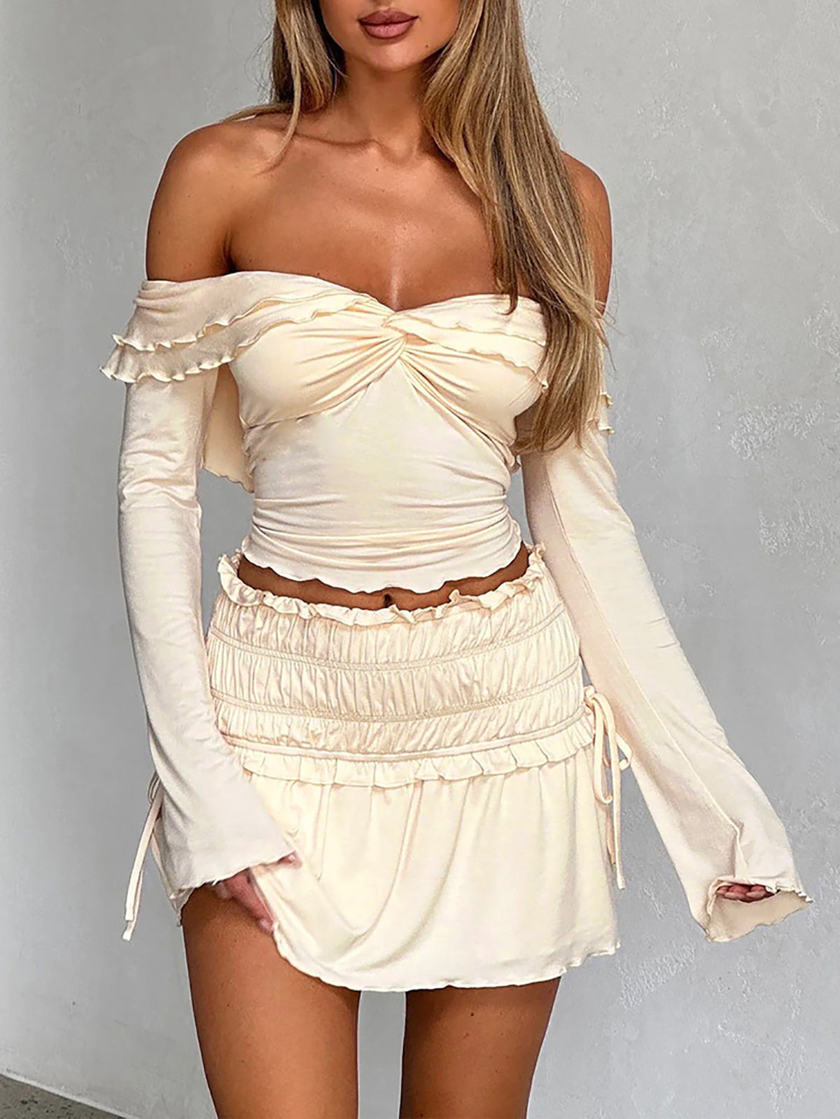 Women Solid Off-Shoulder Top