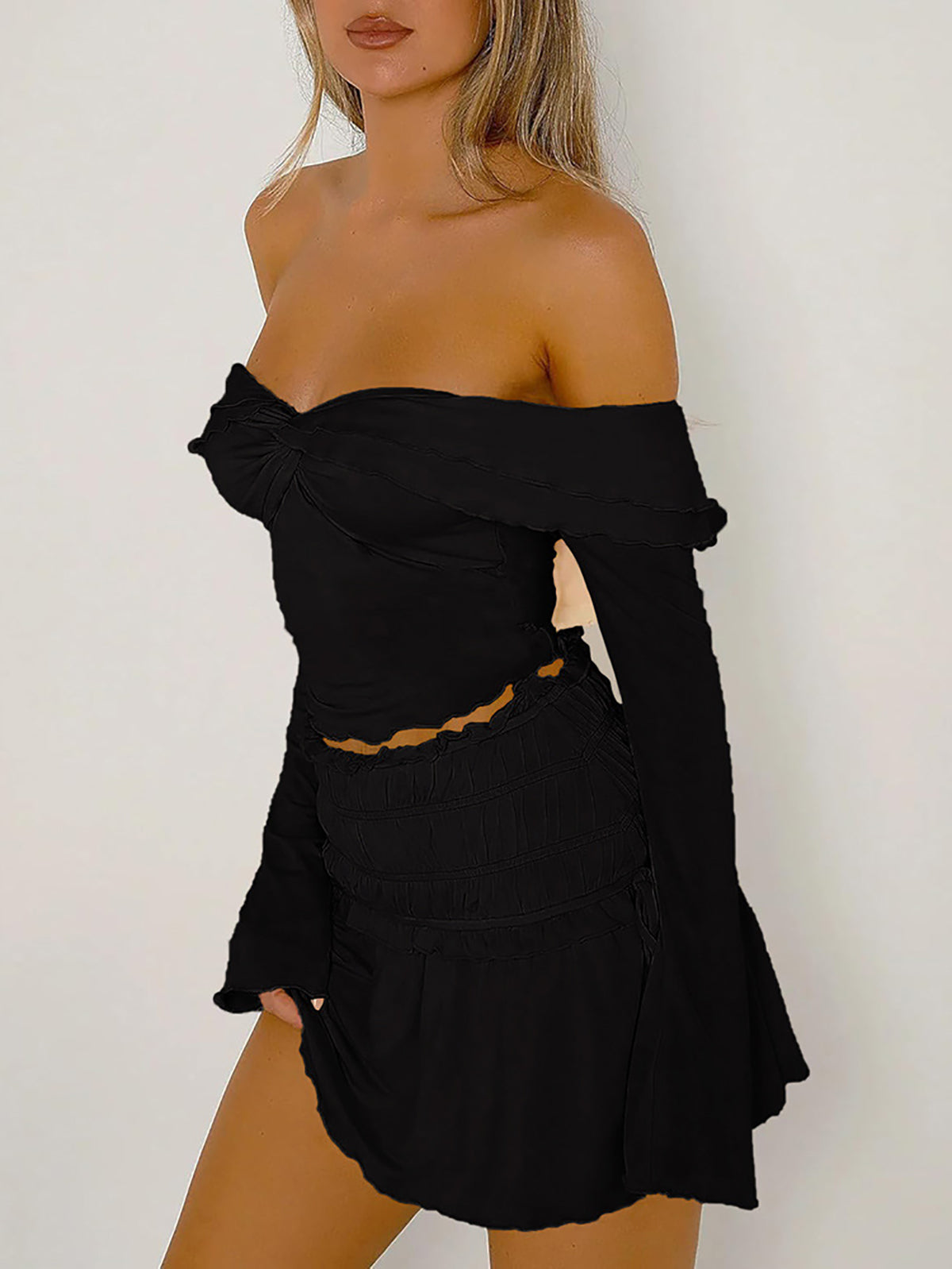 Women Solid Off-Shoulder Top
