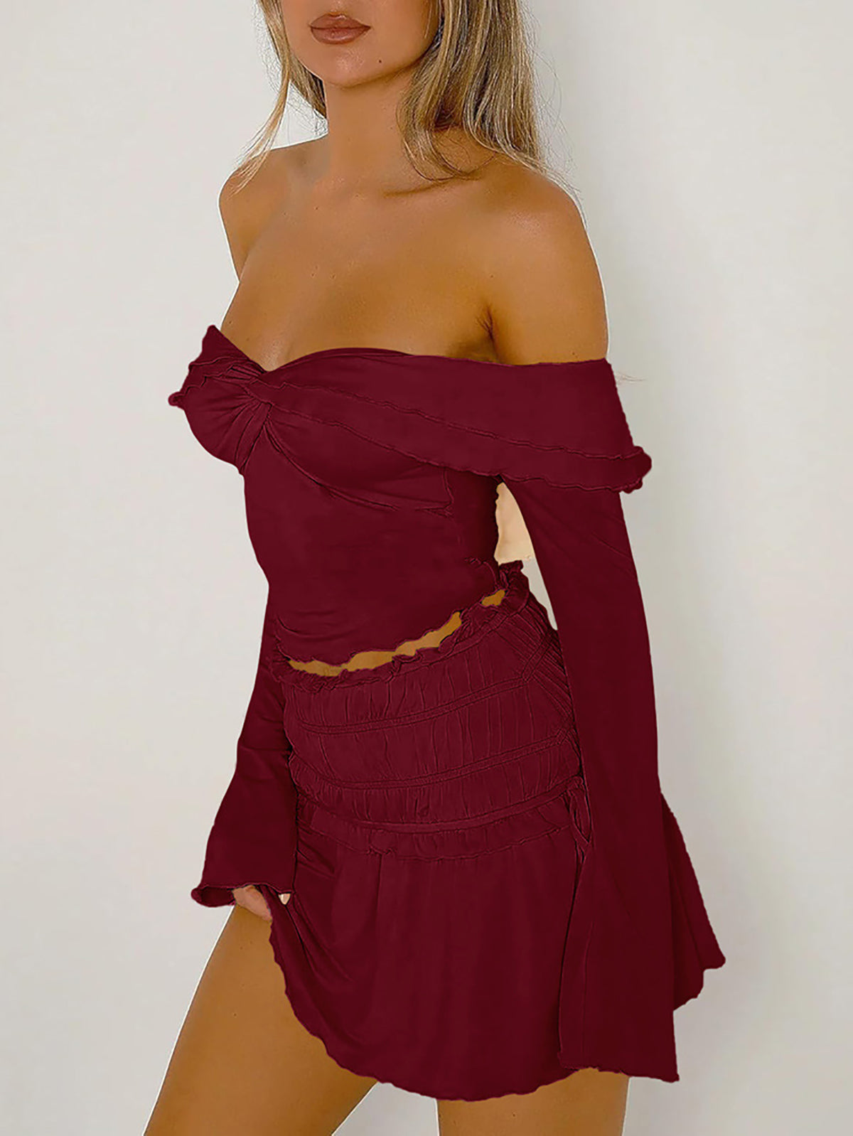 Women Solid Off-Shoulder Top