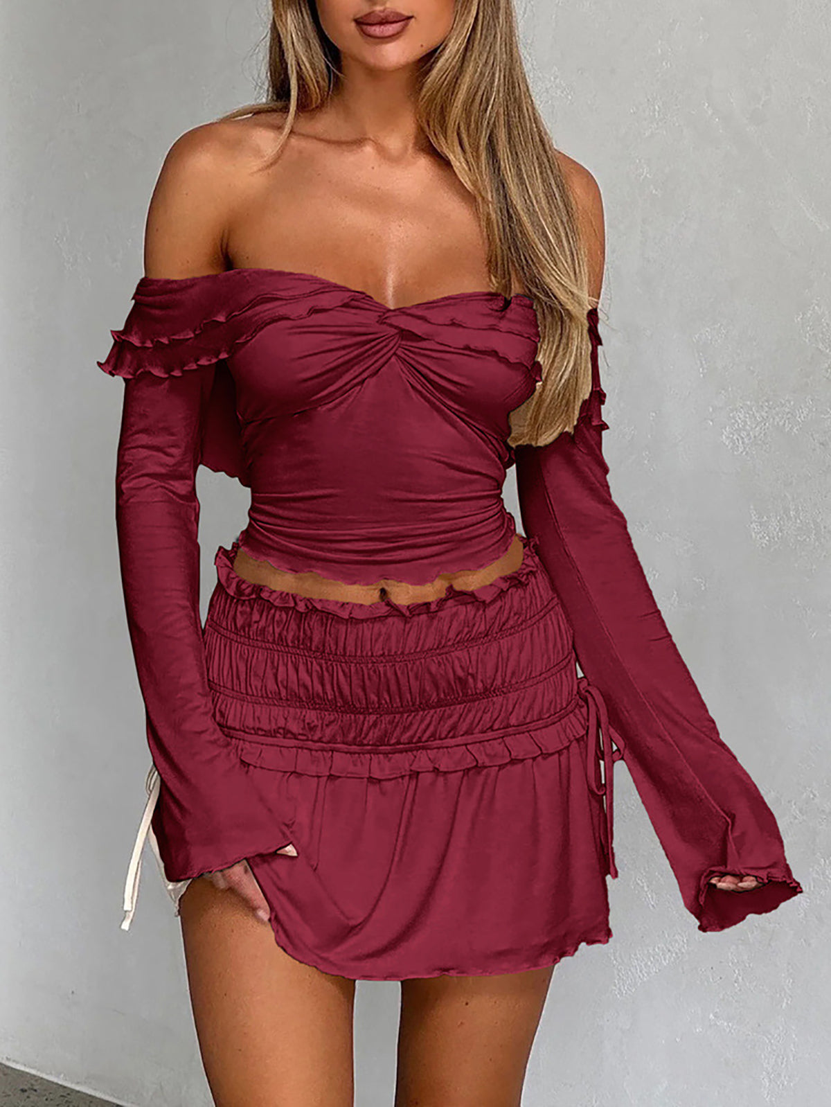 Women Solid Off-Shoulder Top