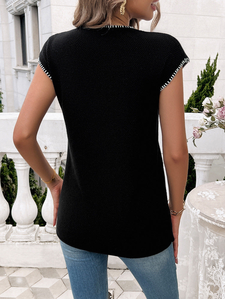 Women Solid Round Neck Top