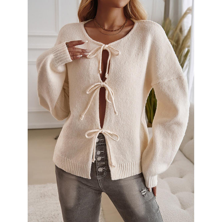 Women Solid Front-Open Pullover