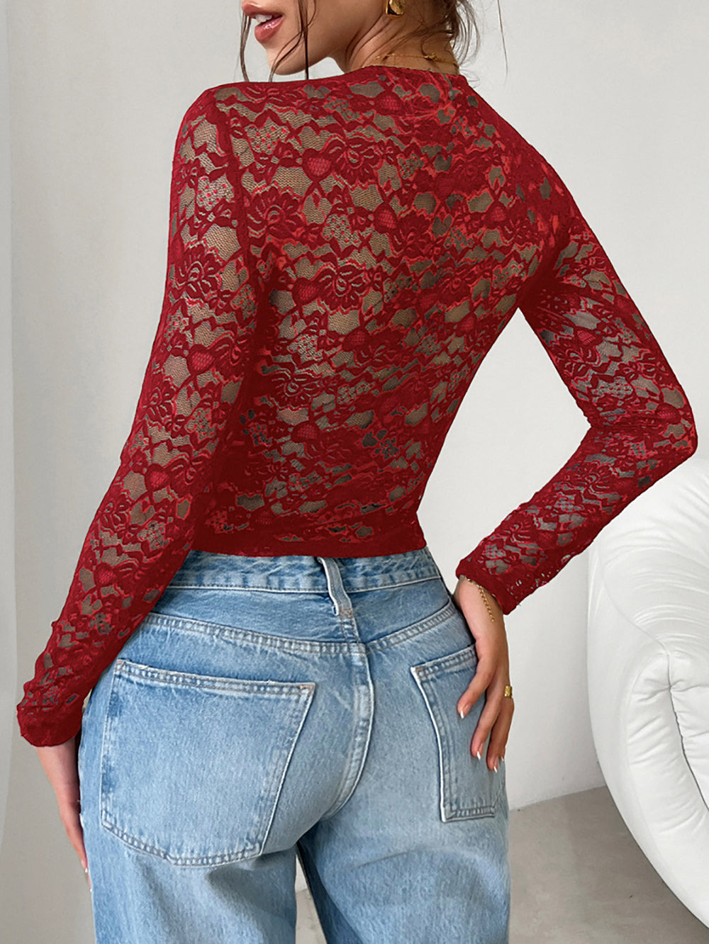 Women Self Design Fitted Crop Top