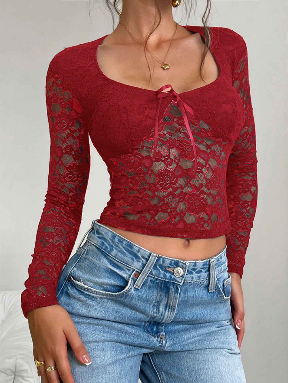 Women Self Design Fitted Crop Top