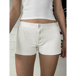 Solid High-Rise Regular Shorts