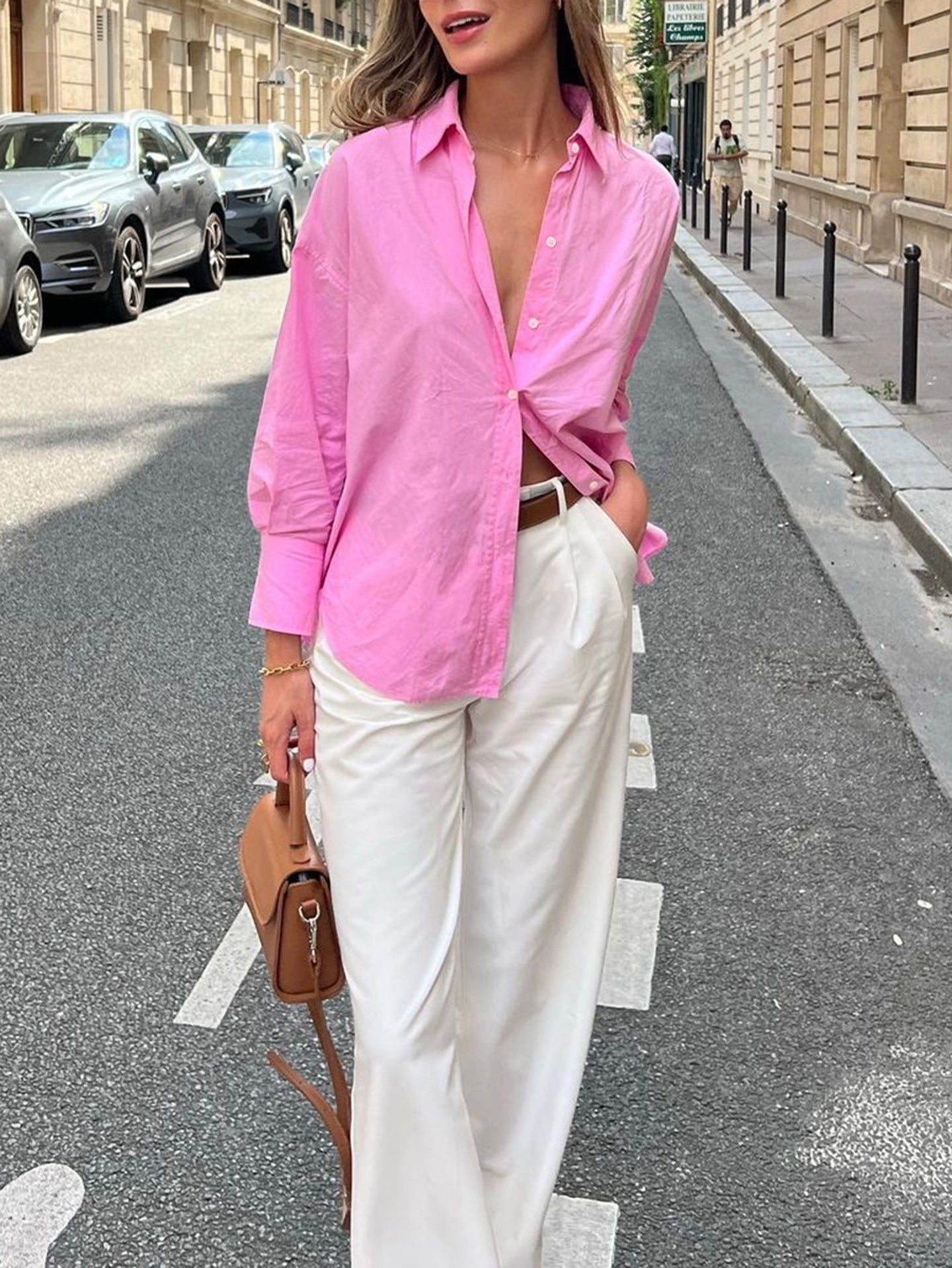 Women Solid Oversized Shirt
