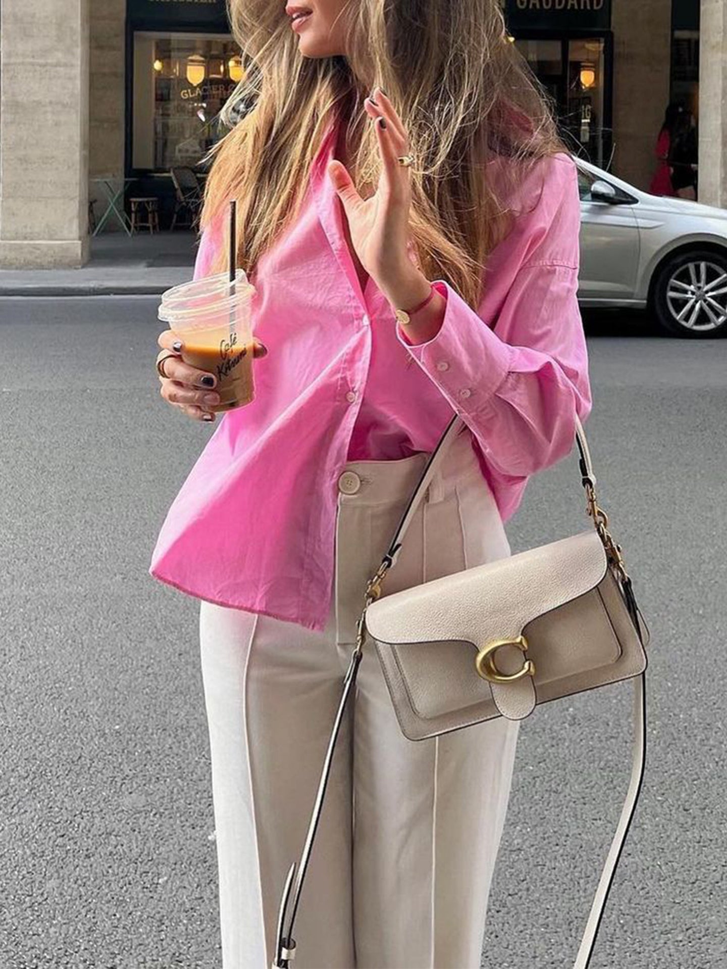 Women Solid Oversized Shirt