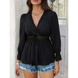 Women Self Design Peplum Regular Top