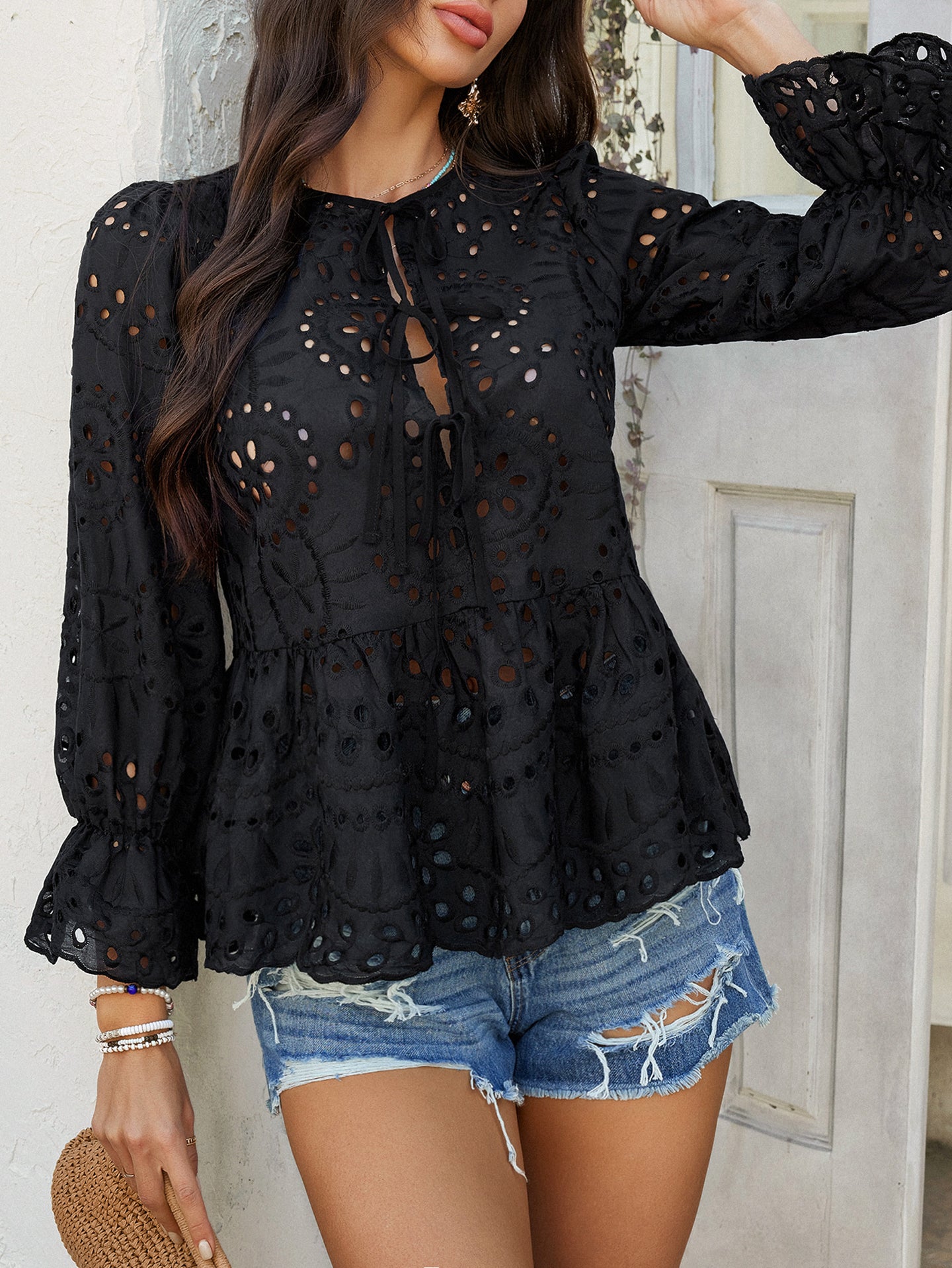 Women Solid Peplum Regular Top