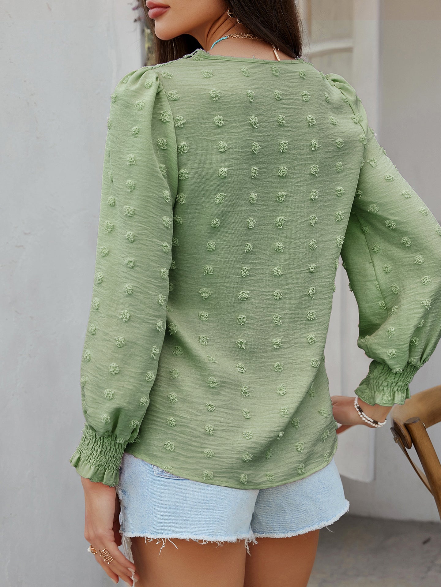 Women Lace Insert Regular Top